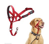 Collar Ronzal HALTI - Para evitar que tu perro tire de la correa, Ajustable y Ligero, con banda de nariz acolchada. Adiestramiento canino antitirones collar para perros medianos (Talla 3, Rojo)