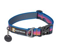 RUFFWEAR Crag Dog Collar, Large Dog Collar with Aluminium V-Ring, Adjustable Length Pet Dog Collar, Comfortable Soft Collar, Premium Animal Collar with Dog Lead Attachment Ring, 51-66cm, Alpine Dusk