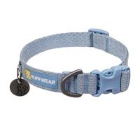 Ruffwear Front Range - Collar flexible para perro, ultraligero y suave, cómodo y fuerte, tamaño ajustable de punto diseñado con anillo en V de aluminio para correa de perro, azul polar, tamaño pequeño