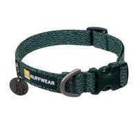 Ruffwear Front Range - Collar flexible para perro, ultraligero y suave, cómodo y fuerte, tamaño ajustable de punto diseñado con anillo en V de aluminio para correa de perro, verde azulado profundo