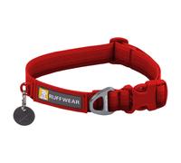 RUFFWEAR Collar de Gama Frontal, Collar para Perro pequeño con Anillo en, Collar para Perro de Longitud Ajustable, Tela Suave y cómoda, fijación para Correa de Perro, Red Canyon, 14"-20"