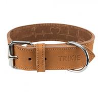 Trixie Rústico Heartbeat collar de cuero M 38-47cm/40mm , marrón