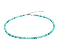 Collar Sencillo De Cuentas De 4 Mm Con Piedras Preciosas Naturales, Gargantilla De Cuentas De Cristal Curativas Redondas Para Mujeres Y Hombres, Joyería Bohemia De Moda, Regalo Con Bolsa De Aguamar