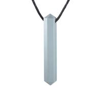 Collar sensorial - Collar masticable de silicona | Colgante de dentición para niños con TDAH y, joyería de 15 g con cierre de seguridad, herramienta de motor calmante, azul y verde