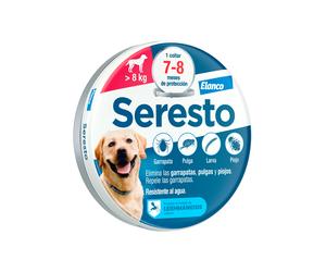 Collar Seresto para Perros: Protección Total 8 Meses Más de 8 kg - 3 unidades