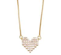Collar simple en forma de corazón, joyería de moda para mujer, collar hermoso y versátil que se puede llevar con cualquier estilo, adjustable, Zirconia cúbica