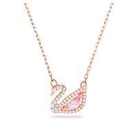 Collar Swan, Cisne, Rosa, Baño tono oro rosa OS