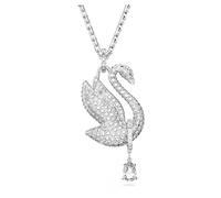Collar Swarovski Iconic Swan, Cisne, Largos, Blanco, Baño de rodio OS