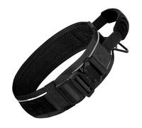 Collar táctico Duradero for Perro, Correa Militar de Nailon Ajustable for Perros medianos y Grandes, Entrenamiento de Pastor alemán y Caza(Black,M)