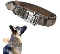 Collar táctico militar ajustable para mascotas, collar para mascotas, para acampar al aire libre, entrenamiento, caza, tamaño mediano y grande, pastor alemán, labrador, collar múltiple, C, XL