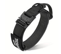 Collar Táctico Militar para Perro, Labrador Retriever, Galgo, Adiestramiento Al Aire Libre, Camping, Caza, Perro,Juego Negro,Metro
