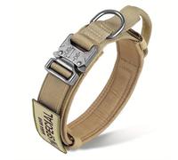 Collar Táctico Militar para Perro, Labrador Retriever, Galgo, Adiestramiento Al Aire Libre, Camping, Caza, Perro,Set Marrón,Metro