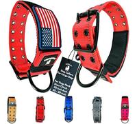 Collar táctico para perro de 2 pulgadas de ancho, resistente, con hebilla de cinturón de metal de 2 pines para perros medianos, grandes y XL, collar grueso K9 de estilo militar, reflectante, con área