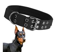 Collar táctico resistente para perros grandes, ajustable, de nailon de grado militar, con hebilla de anillo en D, collar de entrenamiento fuerte para Rottweiler, mastín, doberman, pastor alemán (talla