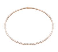 Collar Tennis Matrix, Talla redonda, Blanco, Acabado en oro rosa de 18 quilates M