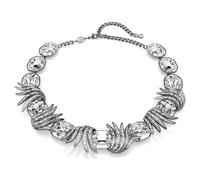 Collar The Vienna Collection, Pluma, Blanco, Baño de rutenio OS