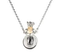Collar transparente con forma de gota de agua para botella de aceite esencial que se mantiene abierto para hacer un deseo, collar de vial de sangre para mujeres, talla única, como se describe, como se