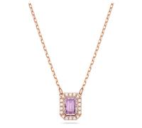 Collar Una, Talla octogonal, Morado, Baño tono oro rosa OS