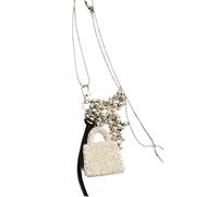 Collar único con colgante de bolso para mujer, hecho a mano, joyería de moda, bolsa cruzada, accesorio de cadena para el cuello, collar de joyería hecho a mano, talla única, como se describe, como se