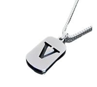 Collar único con letra en acero de titanio con longitud ajustable de 41 cm a 50 cm, dijes personalizados para ayudarte a expresar tu historia sin esfuerzo (letras de U)