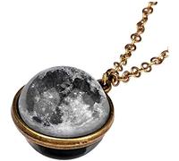 Collar universo para mujer Novedad Nebulosa luminosa Collar con colgante cósmico Sistema de collares Double Sided Glass Space Planet Charm Collar de cadena vintage Joyas hechas a mano Attractive desi