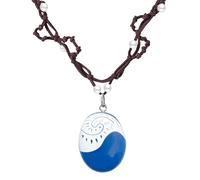 Collar Vaiana Princess, Colgante Moana Niña, Tejido a Mano Necklace Ocean, Animados Collar, Joyas Vaiana, Princesa Regalo para Mujer Niña, Azul