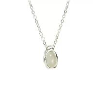 Collar versátil de plata de ley 925 para mujer, talla única, Plata, No es una piedra preciosa