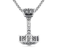 Collar Vikingo Con Martillo De Thor, Colgante De Cadena De Suéter Con Nudo Celta Gótico Mjolnir Vintage Personalizado, Joyería De Amuleto Nórdico Escandinavo