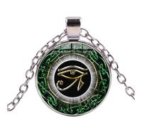 Collar vintage The Eye Of Horus para mujeres y hombres, collar mágico egipcio antiguo amuleto de la suerte, 1