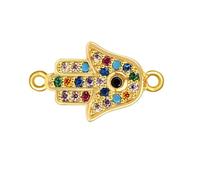 Collar y colgante de circonita de ojo malvado para mujer, accesorios de joyería hechos a mano, suministros para hacer llaveros, colgante con forma de mal de ojo, talla única, como se describe, como se