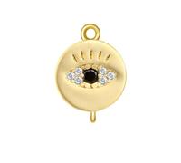 Collar y colgante de circonita de ojo malvado para mujer, accesorios de joyería hechos a mano, suministros para hacer llaveros, colgante con forma de mal de ojo, talla única, como se describe, como se