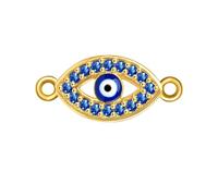 Collar y colgante de circonita de ojo malvado para mujer, accesorios de joyería hechos a mano, suministros para hacer llaveros, colgante con forma de mal de ojo, talla única, como se describe, como se