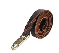 Collar y Correa para Perros de Cuero Suave con Cadena Trenzada para Perros Grandes, 2,5 Cm X 150 Cm, Ecológico, Clip Resistente, Máxima Libertad, Suave para la Piel (2.5 * 150CM)