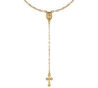 Collar y de Cruz dorada de 14K joyas de Cruz religiosa de semana santa joyas sensuales de cadena de clavícula con cadena de flujo-A-gold