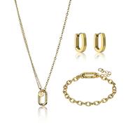 Collar y pendientes de acero inoxidable para mujer Marc Lauder Teramo TU