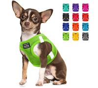 CollarDirect Arnés reflectante para perro, malla de aire para cualquier clima, para perros pequeños y medianos, fácil de poner y quitar (talla M, verde lima)