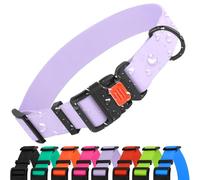 CollarDirect Collar ajustable para perro, colorido, impermeable, para perros pequeños, medianos y grandes, cachorros, 8 colores (10 a 13 pulgadas, lila)