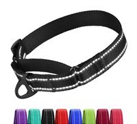 CollarDirect - Collar reflectante de nailon para perro martingala, resistente, para perros pequeños, medianos y grandes, color rosa, naranja, negro y azul