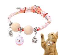 Collare per animali domestici con perline di Cedro, collari per Gatti, collare per cani personalizzato con ciondolo portafortuna, Comodo e regolabile, adatto a Tutti i Tipi (D,S)