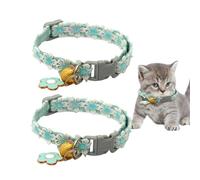 Collare Per Gatti Breakaway - 2 piezas Fibbia Di Sgancio Di Sicurezza Collare Per Gatto | Regolabile Collari Per Gattini Riflettente Con | Forniture Per Animali Domestici Regolabili Per Passeggiate A