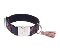 Collare regolabile in nylon e cotone linea Kami per cani 3 x 29-45 cm Nero