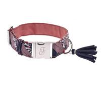 Collare regolabile in nylon e cotone linea Kami per cani 4 x 35- 56 cm Rosa