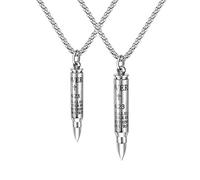 Collares Bala Estilo Hombres Mujer y Biblia Cadena de Enlace 3 Colores Colgantes sin Cable para Regalo Masculino