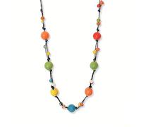 Collares bohemios para mujer, hilo largo de cuentas de cerámica coloridas, joyería bohemia única para mujer, collares hippie de moda, regalo sorpresa