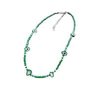 Collares coloridos con cuentas de semillas variadas de frutas, cadena de clavícula rosa azul para mujeres y niñas, joyería hecha a mano, cuentas