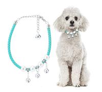 Collares con Campana para Mascotas, Collar Decorativo Elegante Ajustable para Perros y Gatos con Campana, 4 Colores, 5 tamaños, Material de aleación de PU, Seguro y Duradero (Metro)
