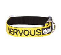 Collares con códigos de colores Nervioso (Dame espacio), color amarillo, talla S-M L-XL. Evita accidentes advirtiendo previamente a los demás sobre su perro.