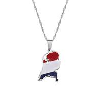 Collares Con Colgante De Bandera De Mapa De Los Países Bajos Para Mujeres Y Niñas, Joyería Holandesa De Holanda, Accesorios Geométricos Casuales Vintage, Cadena Ajustable Hiphop De La Región