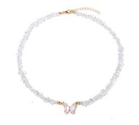 Collares Con Colgante De Cuentas Naturales, Joyería De Fiesta Para Mujer, Regalo De Amistad,12. Cuarzo Transparente