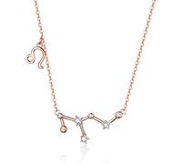 Collares con Colgante de Plata de Ley 925 para Mujer, Cristal, Tauro, Capricornio, Escorpio, Doce Constelaciones, joyería de Boda